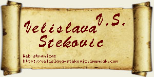 Velislava Steković vizit kartica